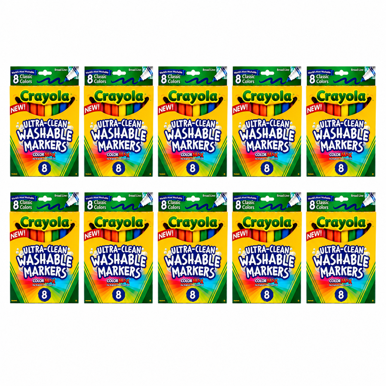 Crayola Broad Line Washable Markers Classic Colors 8 Markers Crayola